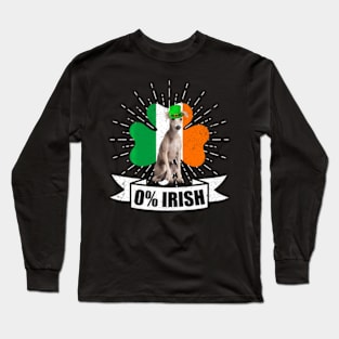 0 Irish Ireland Flag Italian Greyhound Dog St Patrick'S Day Long Sleeve T-Shirt